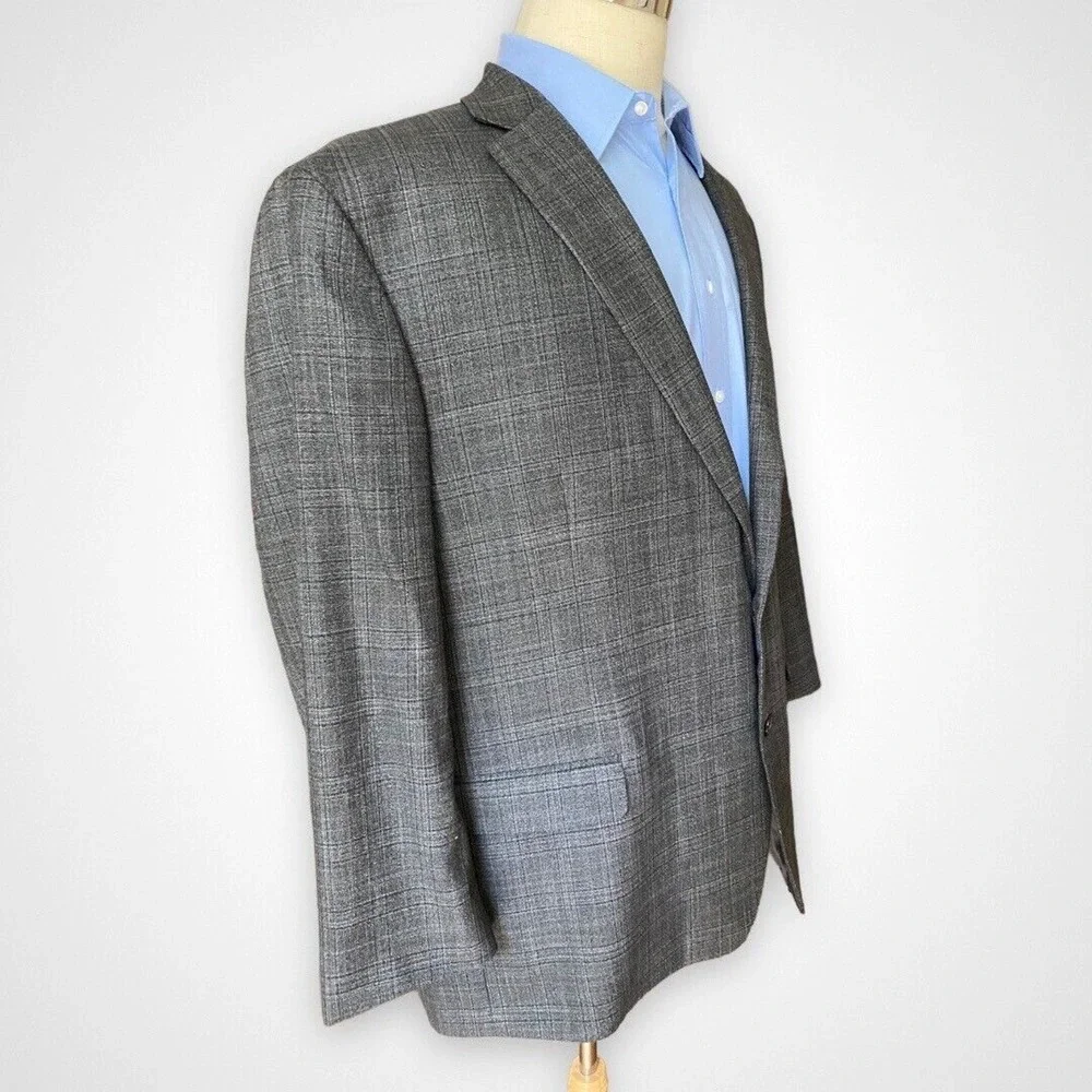Chaps Mens Size 52 Blazer Sport Coat Gray Casual Career Jacket‎